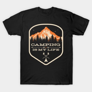 Camping is my Life Camp Counselor Design - Camping T-Design T-Shirt